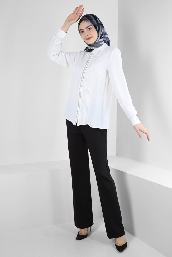 Tesettür giyim  İSPANYOL PAÇA KLASİK PANTOLON 70532 - ALVİNA