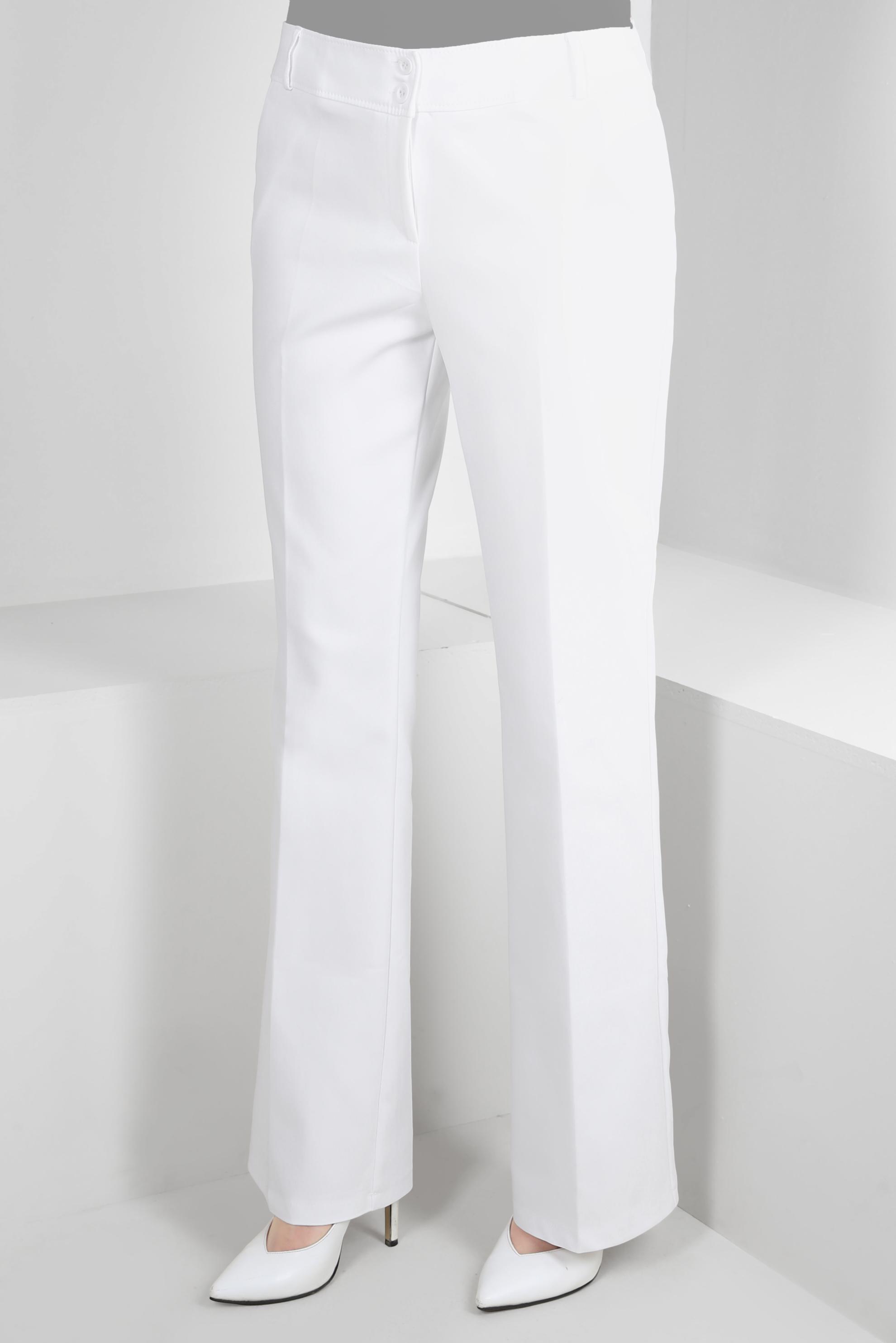 Tesettür giyim BEYAZ İSPANYOL PAÇA KLASİK PANTOLON 70532