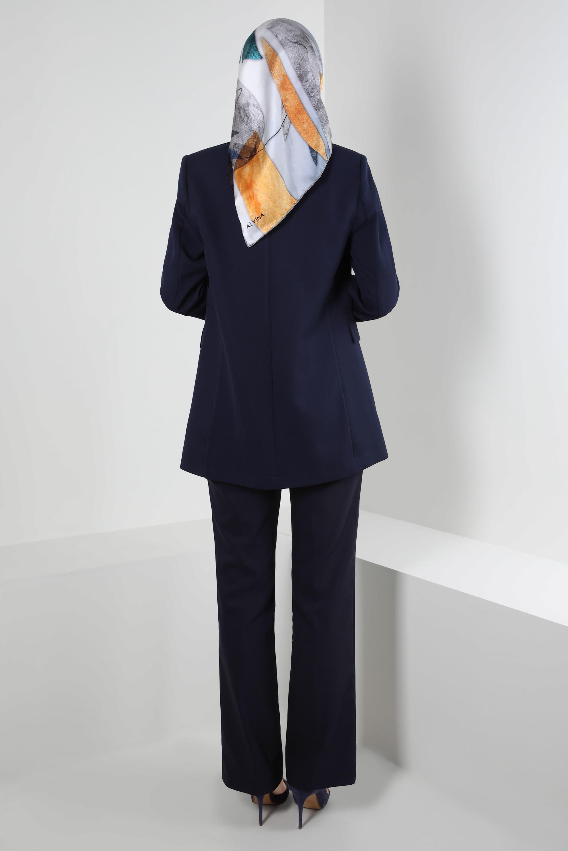 Tesettür giyim LACİVERT İSPANYOL PAÇA KLASİK PANTOLON 70532