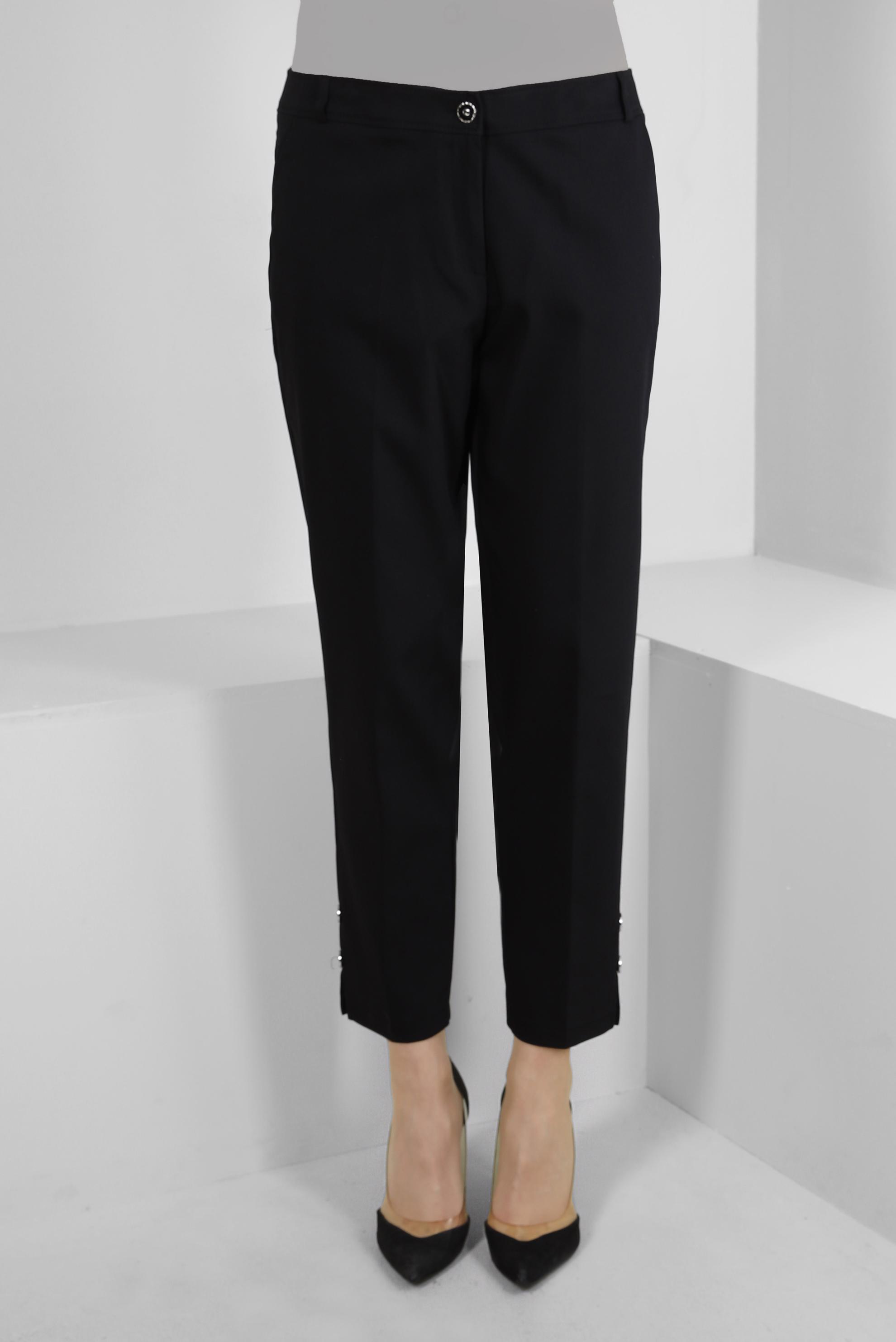 Tesettür giyim SİYAH DÜĞME DETAYLI KLASİK PANTOLON 70533