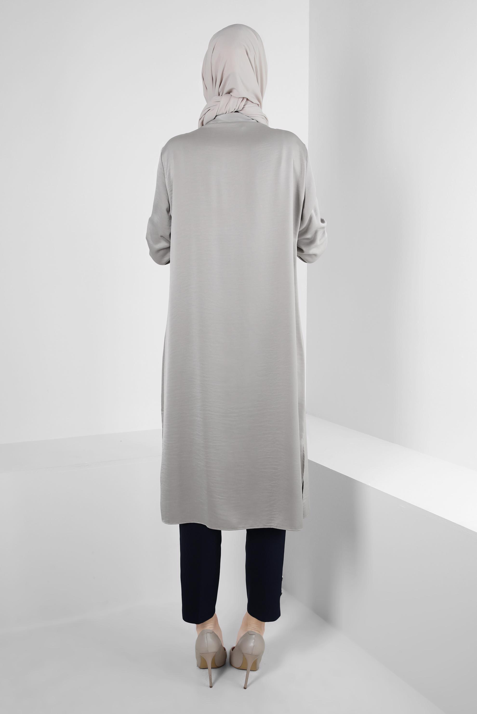 Tesettür giyim LACİVERT DÜĞME DETAYLI KLASİK PANTOLON 70533