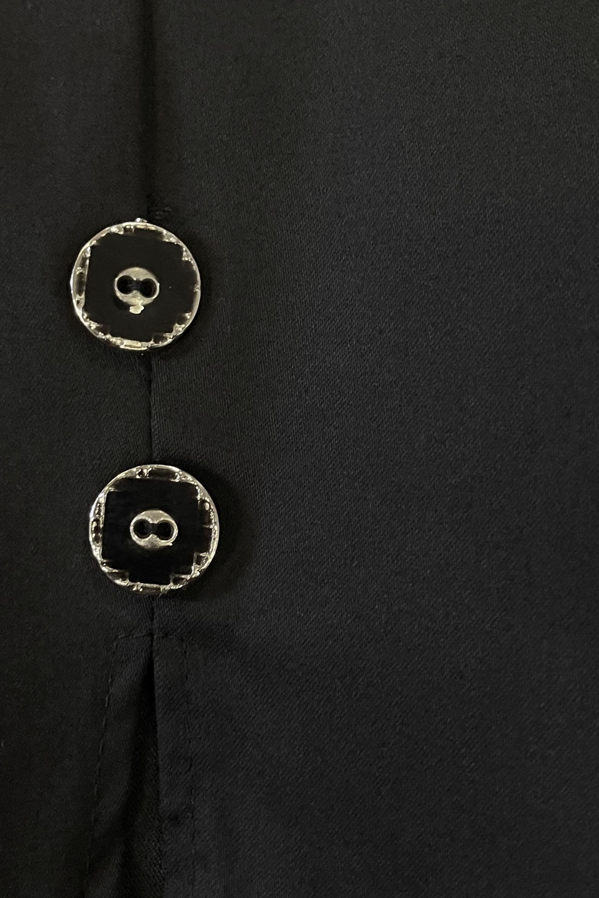 Tesettür giyim SİYAH DÜĞME DETAYLI YÜKSEK BEL PANTOLON 70533-1