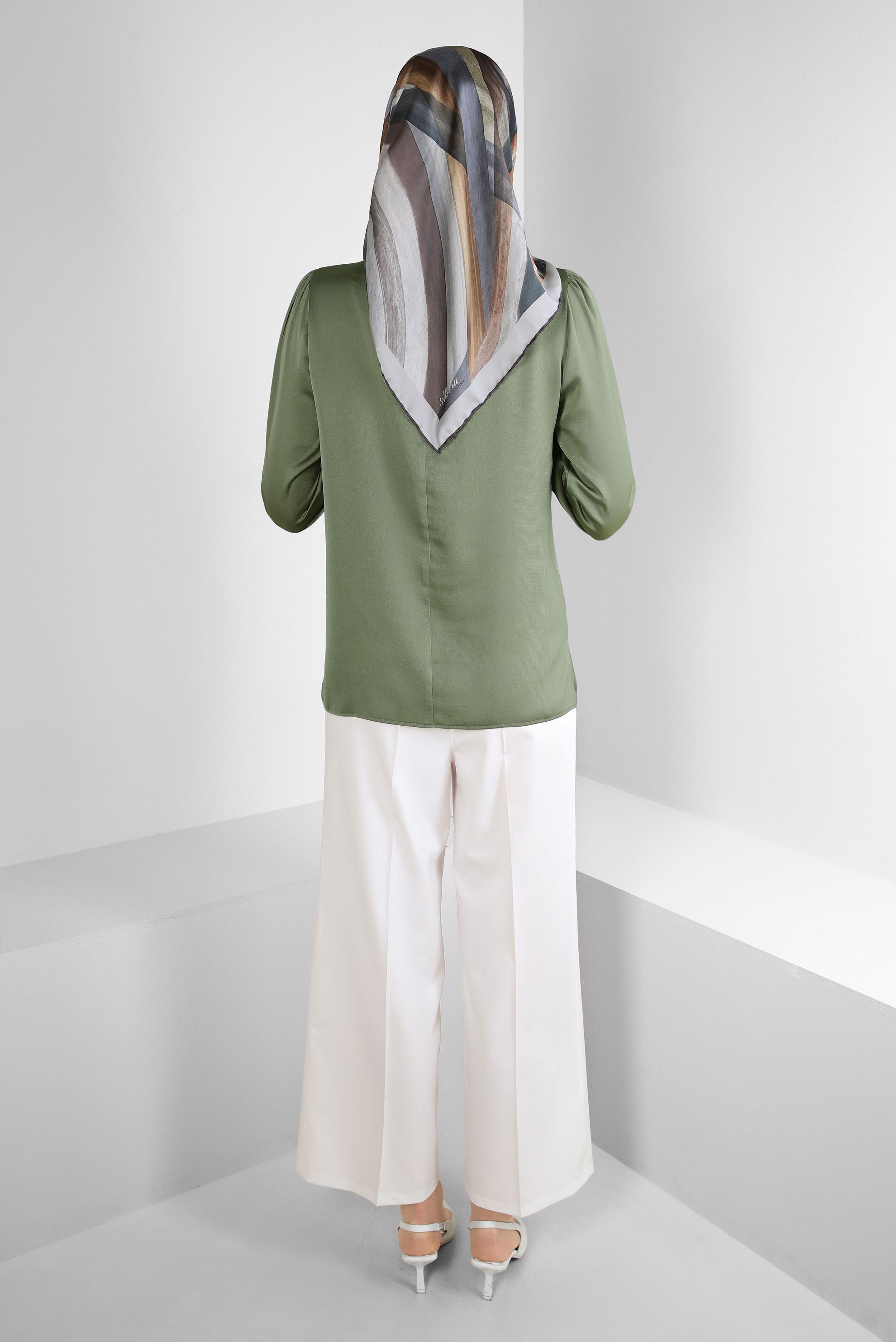 Tesettür giyim BEYAZ GENİŞ PAÇA KLASİK PANTOLON 70535