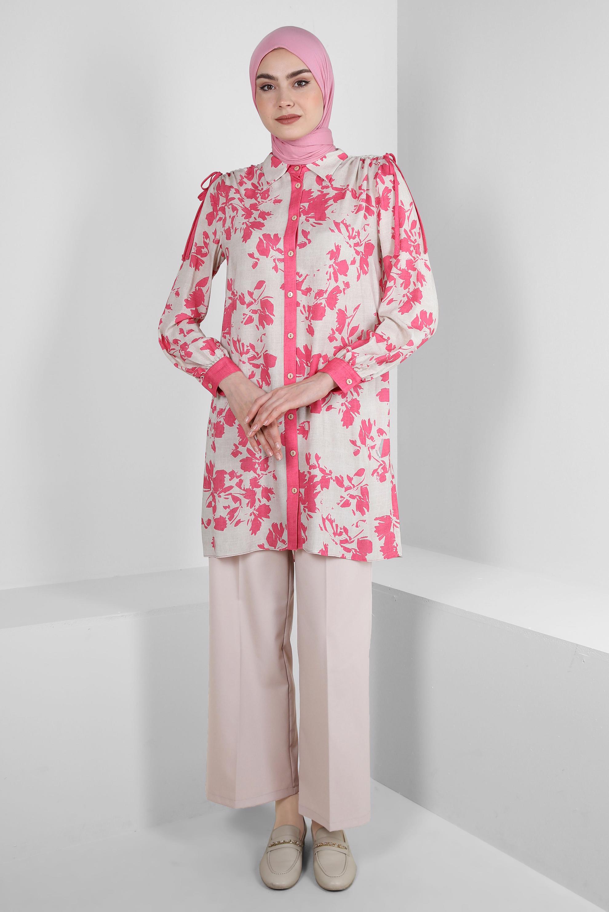 Tesettür giyim BEJ GENİŞ PAÇA KLASİK PANTOLON 70535