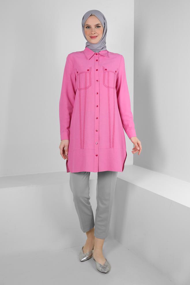 Tesettür giyim  YÜKSEK BEL DAR PAÇA PANTOLON 70537 - ALVİNA