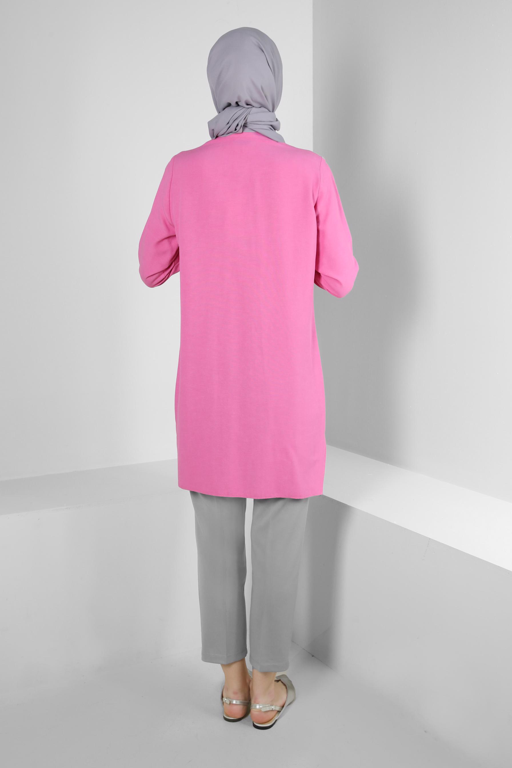 Tesettür giyim GRİ YÜKSEK BEL DAR PAÇA PANTOLON 70537