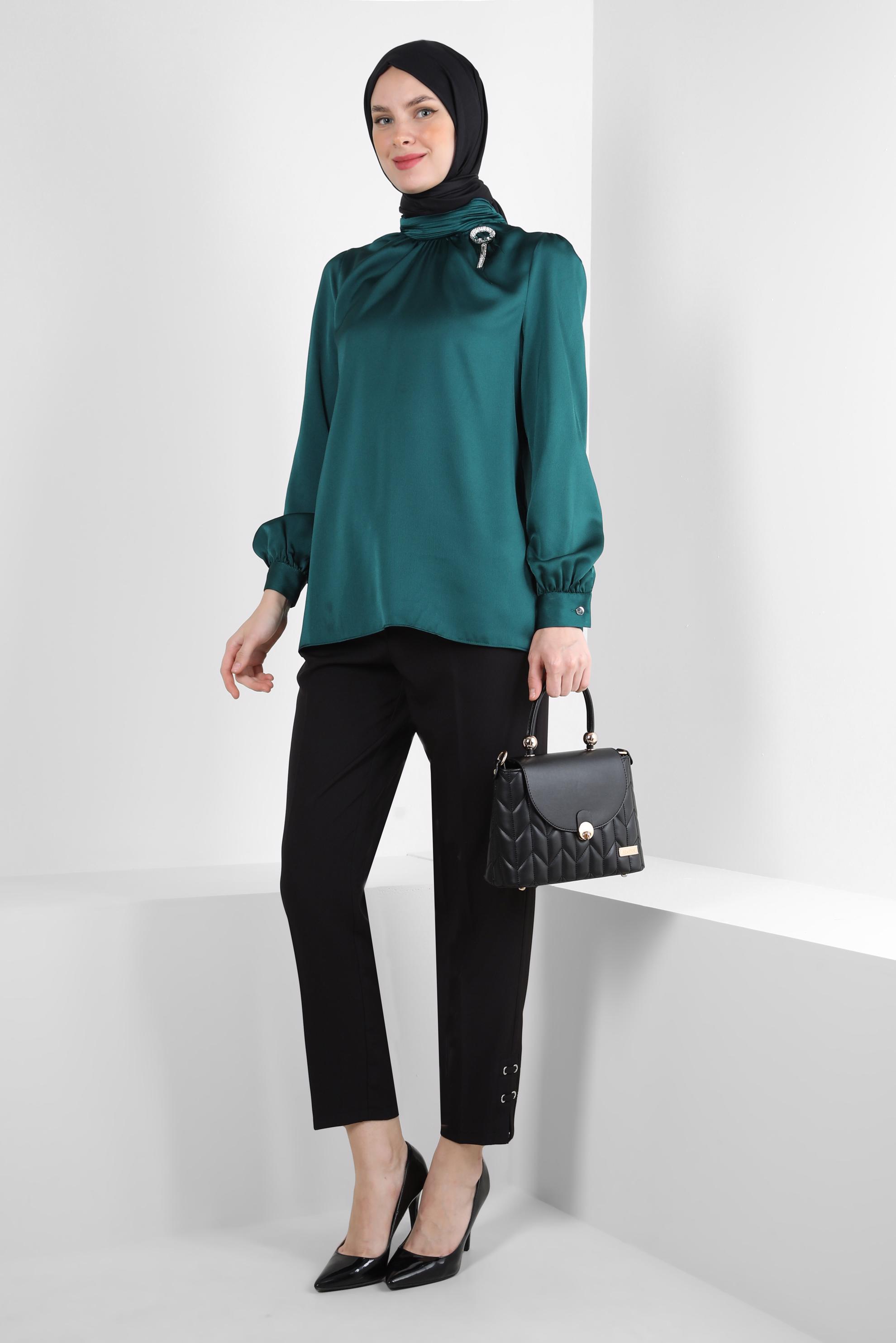 Tesettür giyim SİYAH DAR PAÇA KLASİK PANTOLON 70538