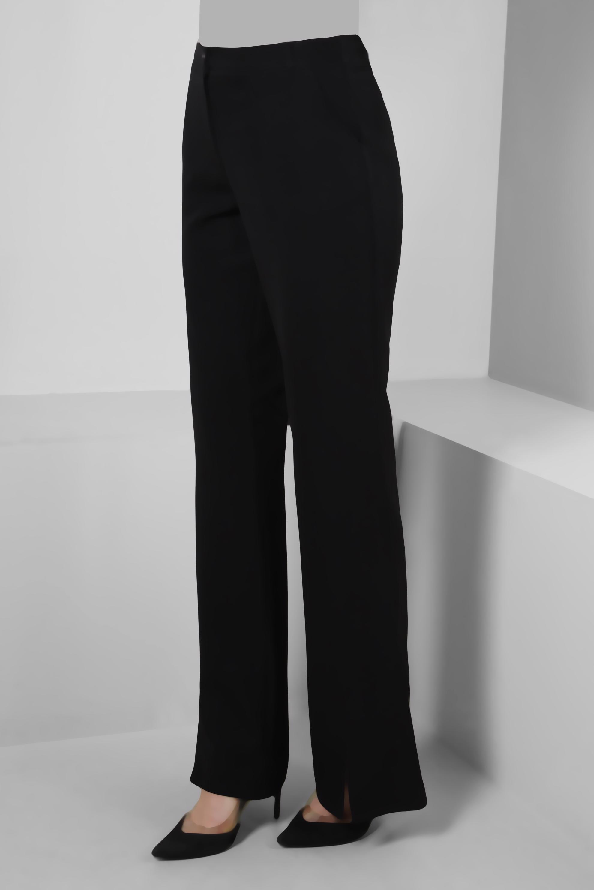 Tesettür giyim SİYAH ÖNÜ YIRTMAÇLI İSPANYOL PAÇA PANTOLON 70540