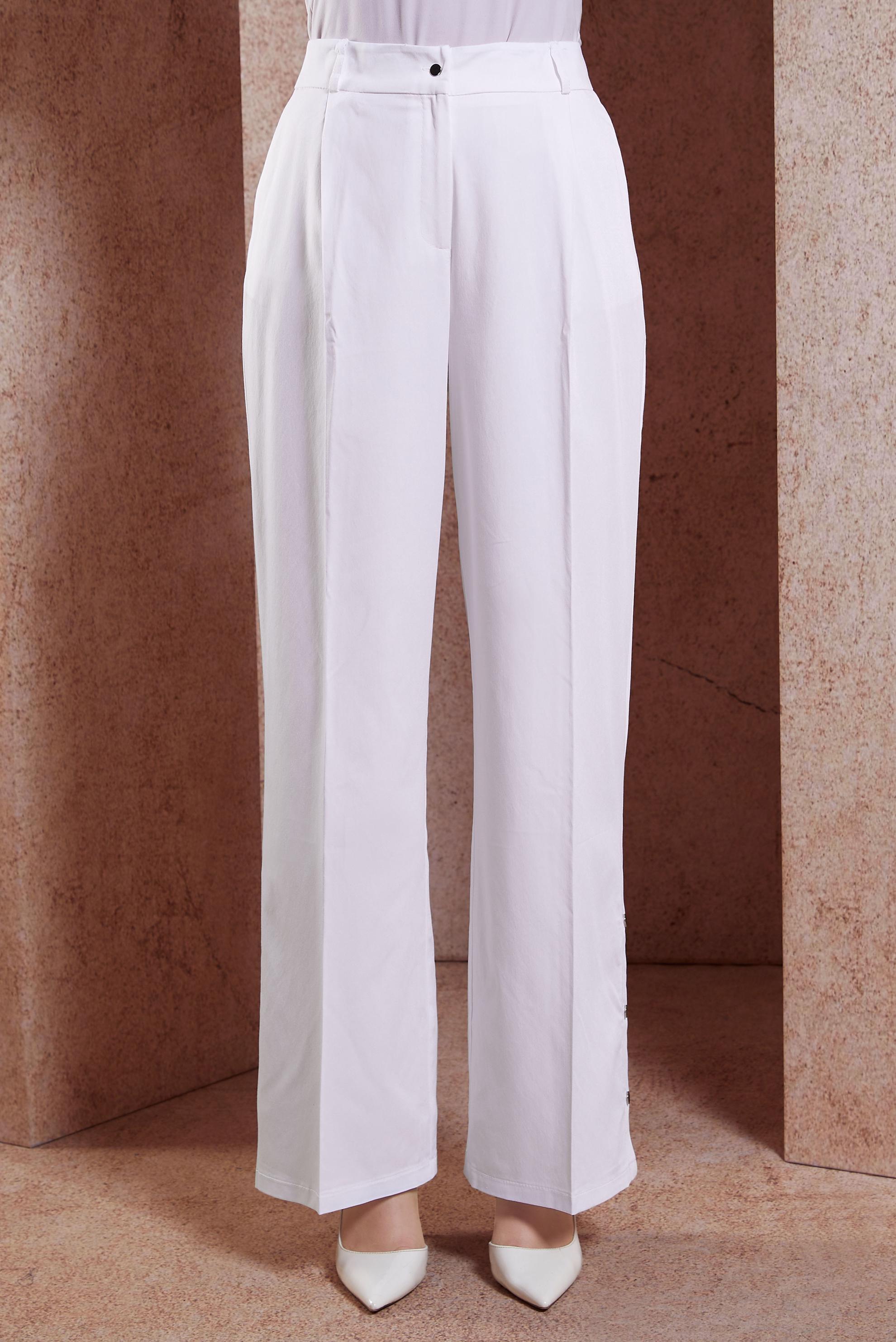 Tesettür giyim BEYAZ GENİŞ PAÇA PANTOLON 70542