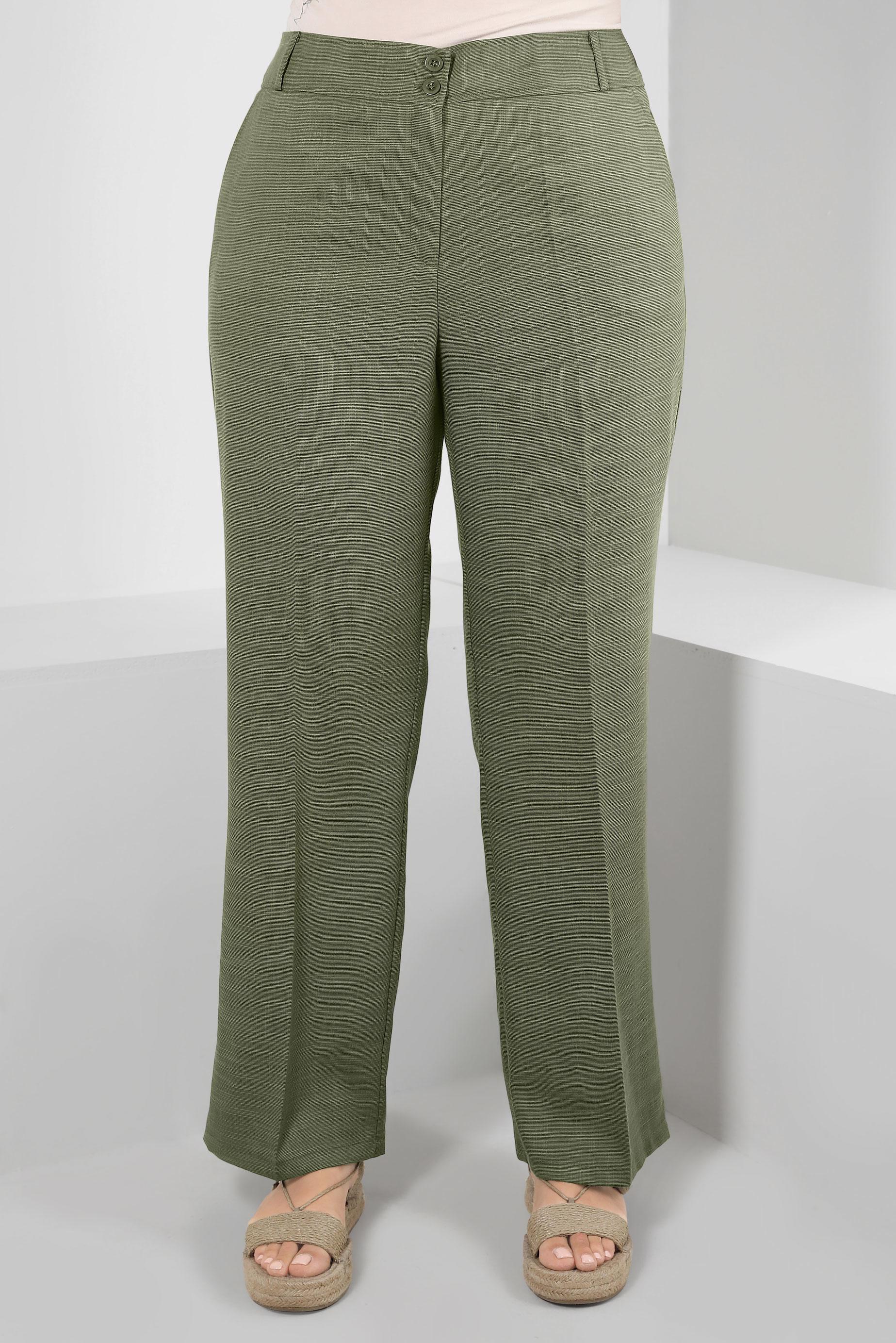 Vêtements hijab KAKI PANTALON LARGE AVEC POCHE 70546