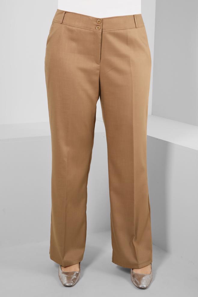 Vêtements hijab BRUN PANTALON LARGE AVEC POCHE 70546 - ALVİNA