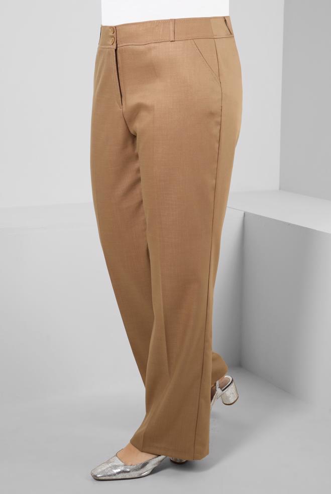 Vêtements hijab BRUN PANTALON LARGE AVEC POCHE 70546 - ALVİNA