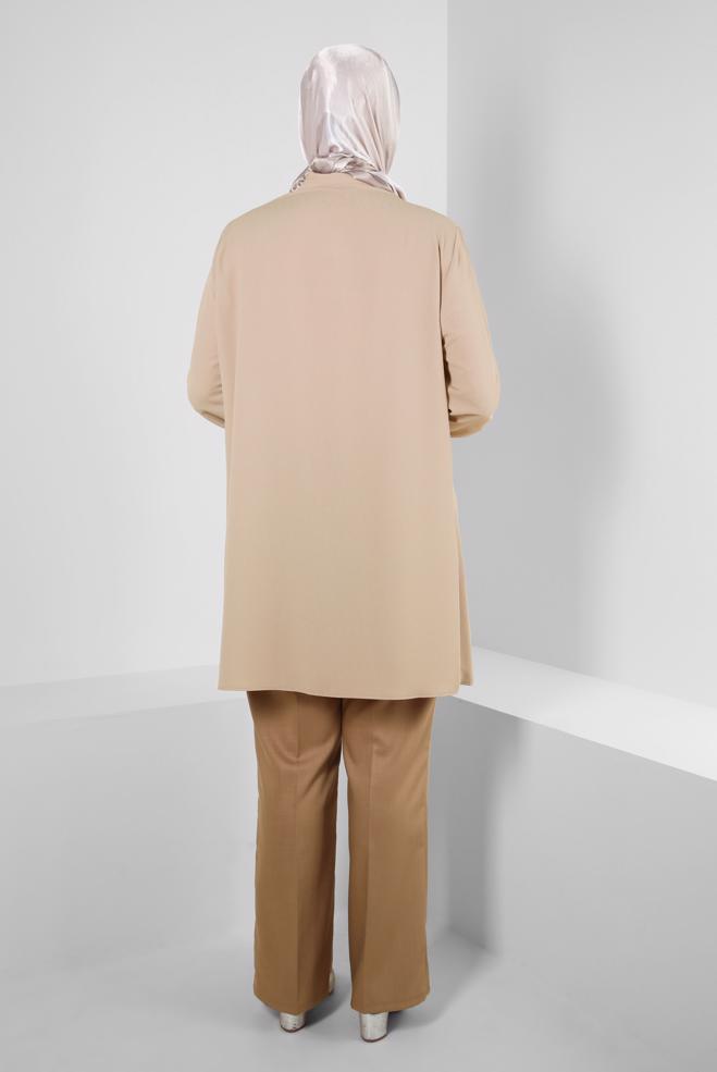 Vêtements hijab BRUN PANTALON LARGE AVEC POCHE 70546 - ALVİNA