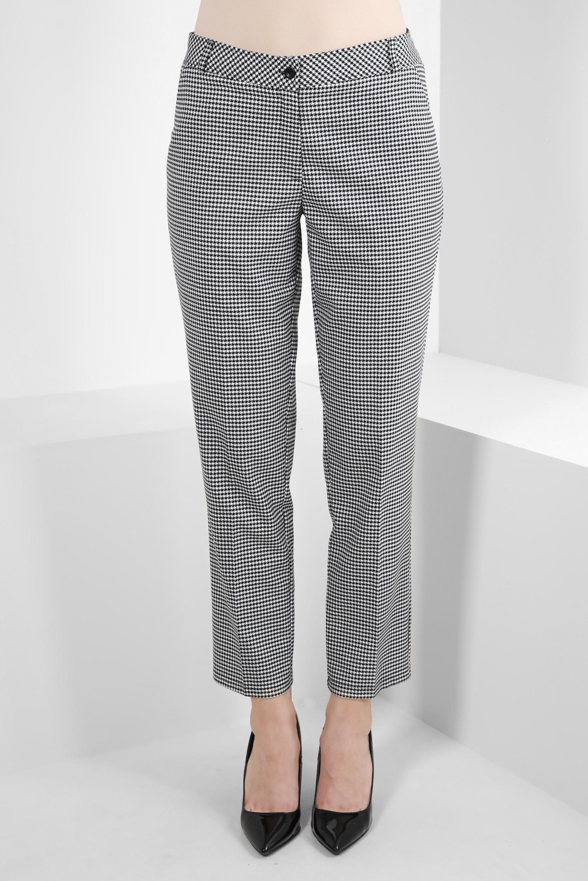 Tesettür giyim SİYAH KAZAYAĞI DESENLİ DAR PAÇA PANTOLON 70547