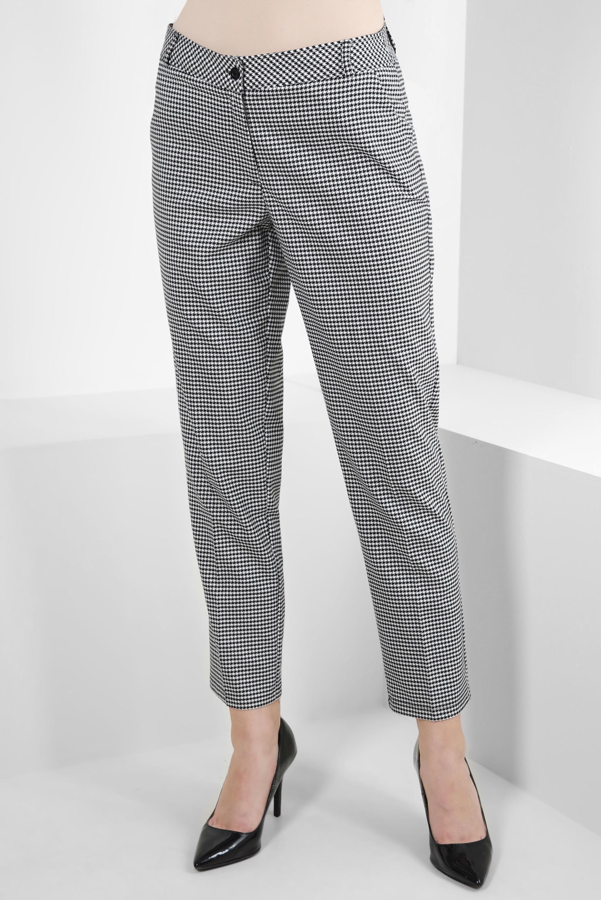 Tesettür giyim SİYAH KAZAYAĞI DESENLİ DAR PAÇA PANTOLON 70547