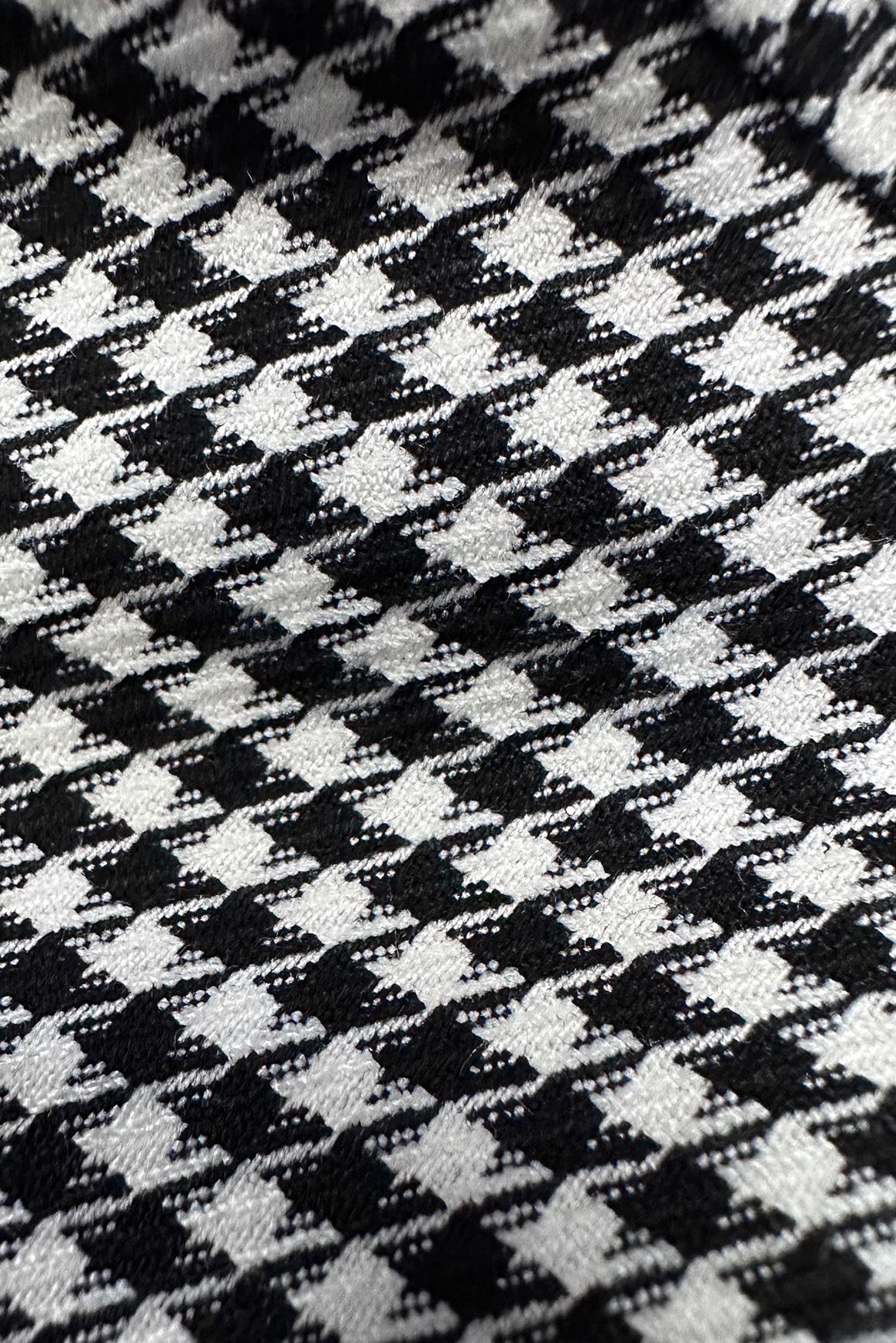 Tesettür giyim SİYAH KAZAYAĞI DESENLİ DAR PAÇA PANTOLON 70547