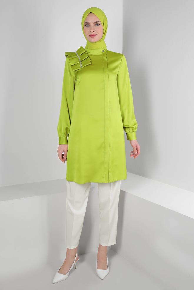 Tesettür giyim  BELİ LASTİKLİ HAVUÇ KESİM PANTOLON 70548 - ALVİNA