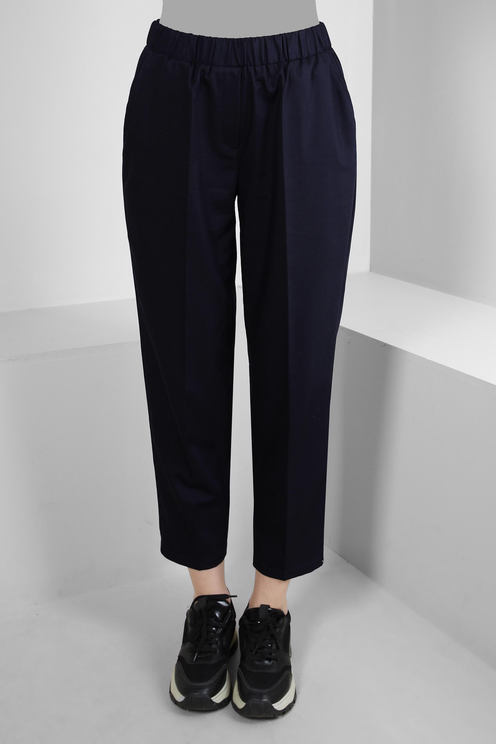 Tesettür giyim LACİVERT BELİ LASTİKLİ HAVUÇ KESİM PANTOLON 70548