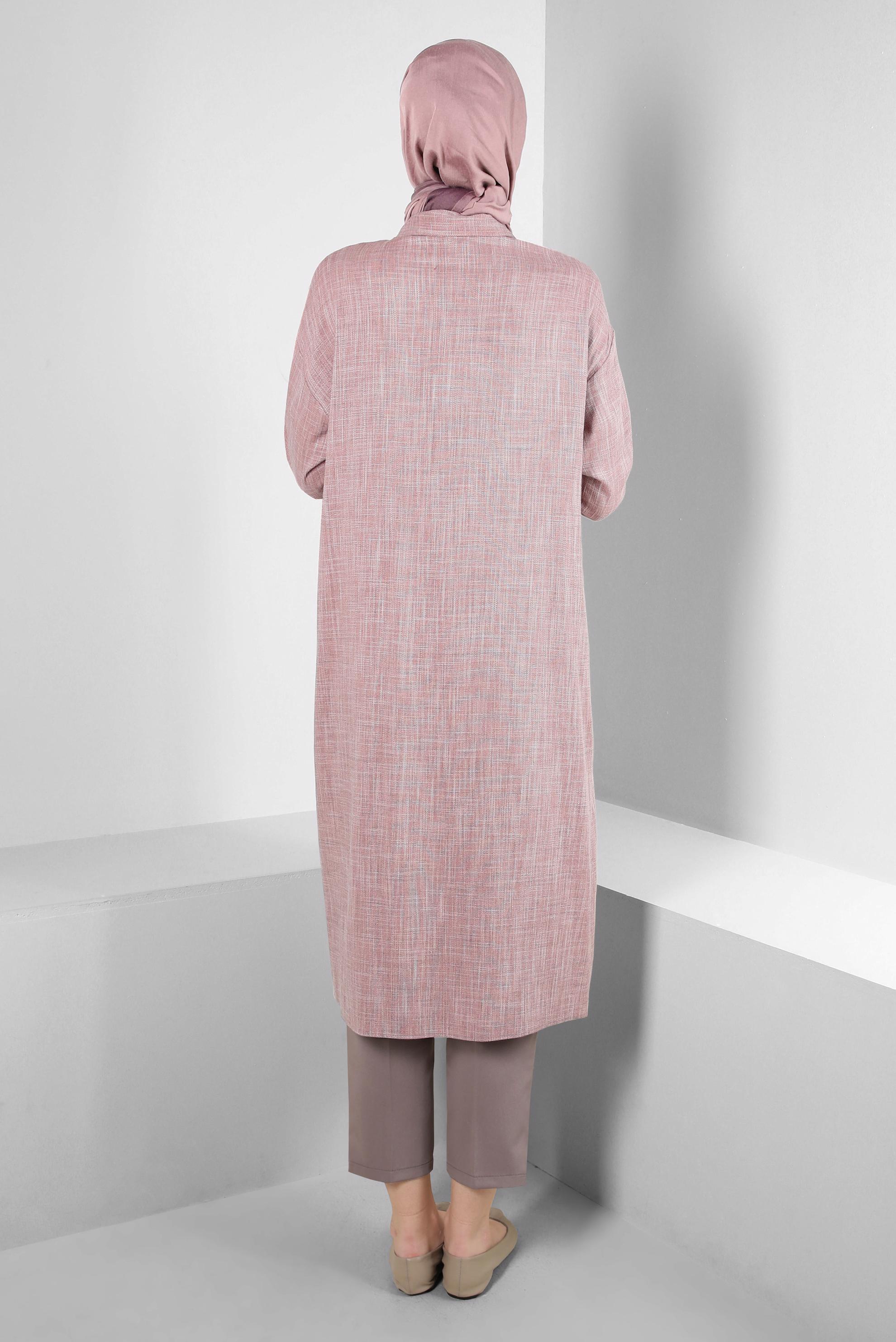 Tesettür giyim VİZON BELİ LASTİKLİ HAVUÇ KESİM PANTOLON 70548