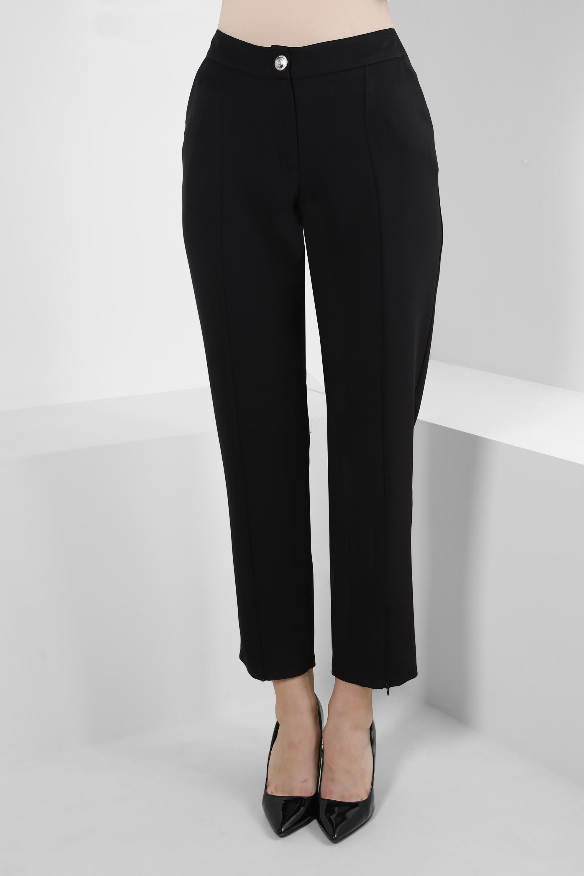 Tesettür giyim SİYAH FERMUAR DETAYLI KLASİK PANTOLON 70549