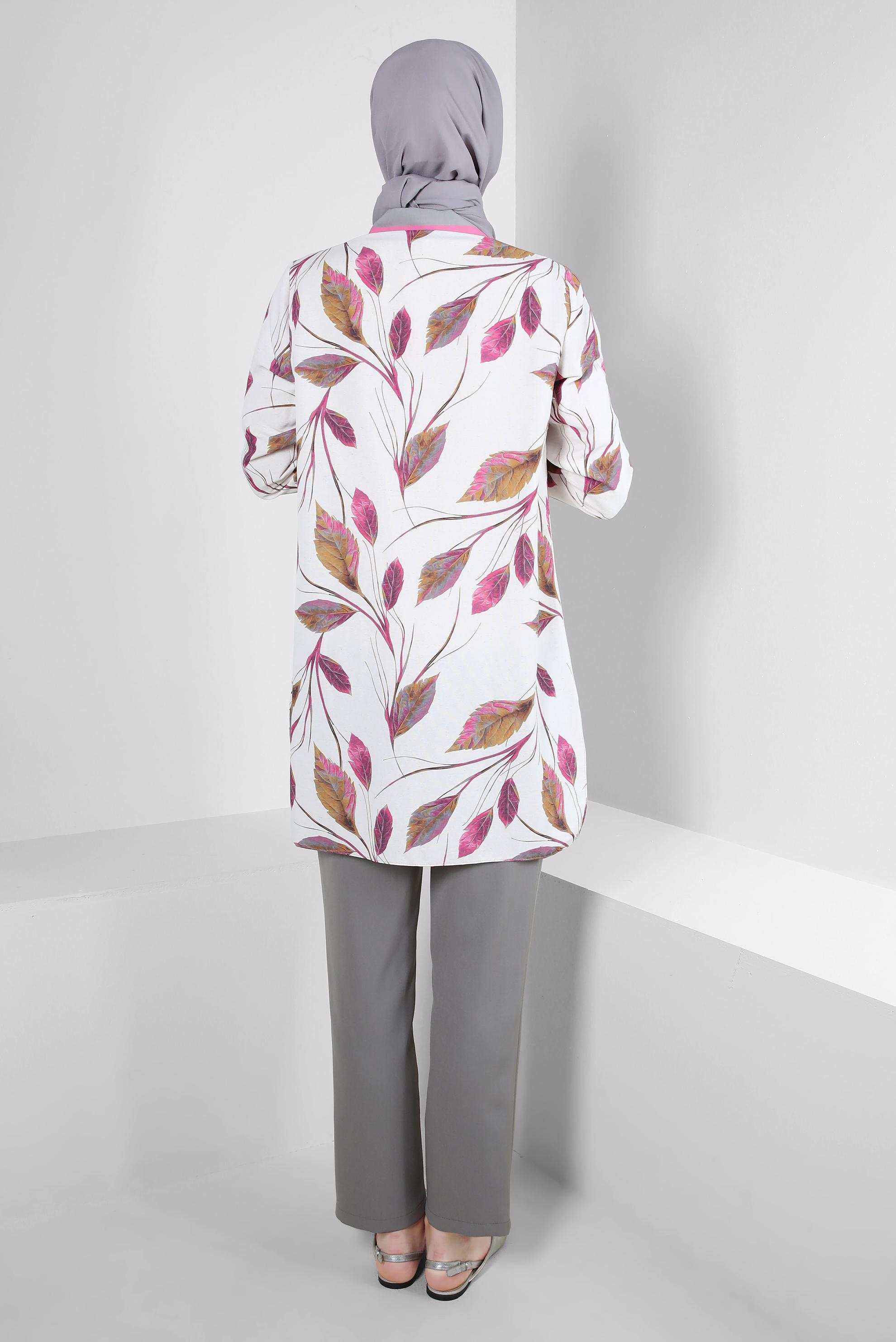 Tesettür giyim GRİ FERMUAR DETAYLI KLASİK PANTOLON 70549