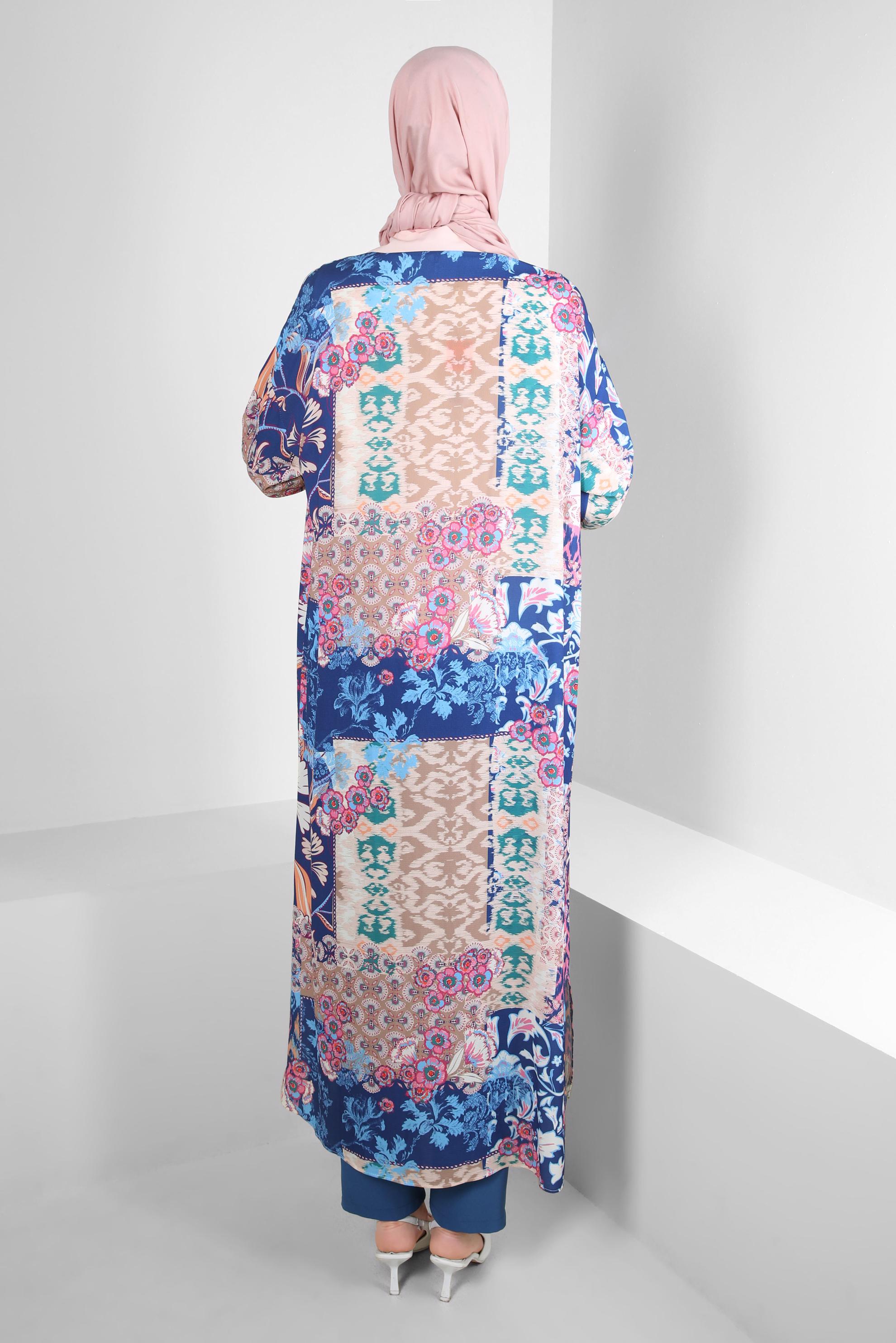 Vêtements hijab BLEU MARINE PANTALON CLASSIQUE AVEC DÉTAIL FERMETURE ÉCLAIR 70549