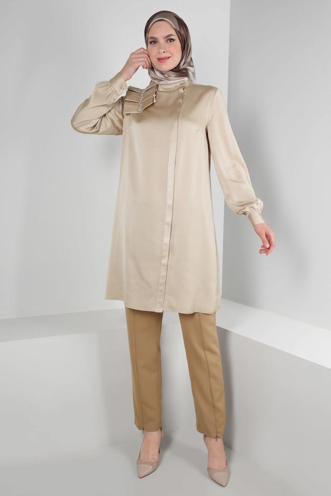 Tesettür giyim  FERMUAR DETAYLI KLASİK PANTOLON 70549 - ALVİNA