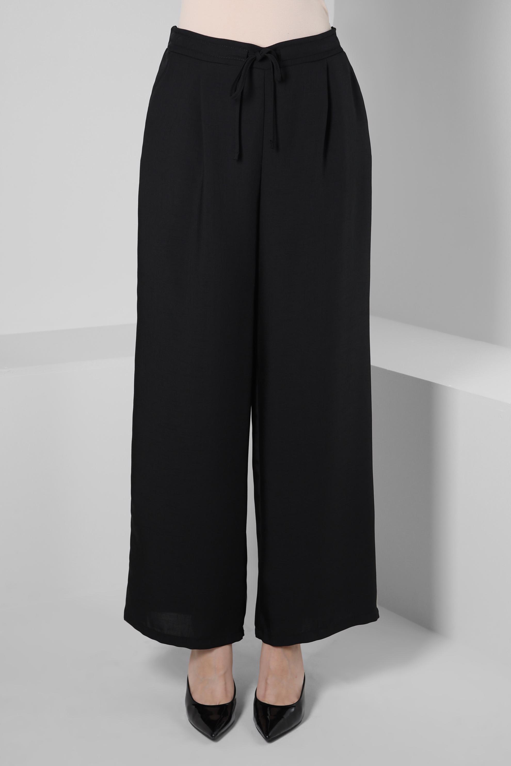 Tesettür giyim SİYAH GENİŞ PAÇA PANTOLON 70550