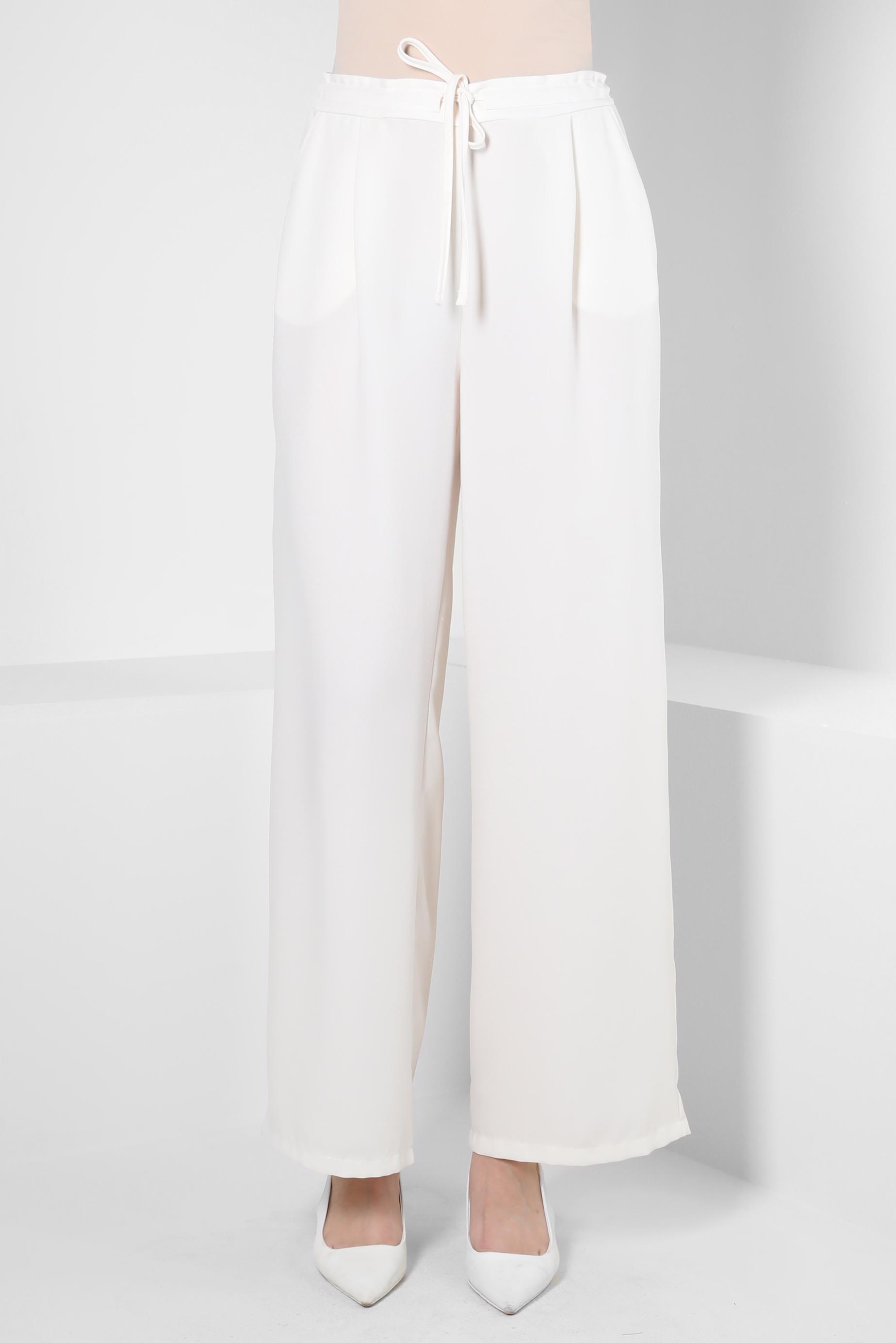 Tesettür giyim BEYAZ GENİŞ PAÇA PANTOLON 70550