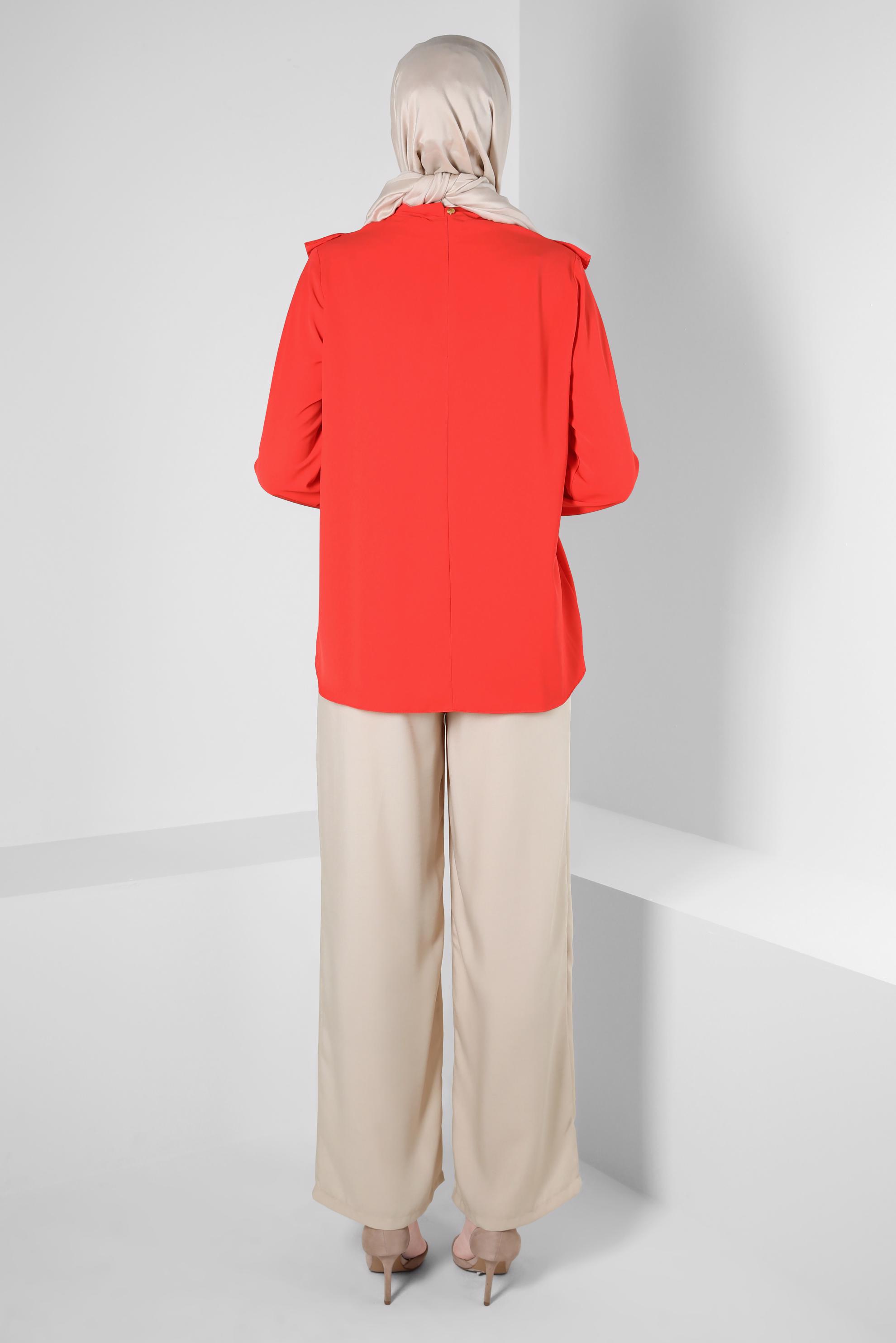 Tesettür giyim BEJ GENİŞ PAÇA PANTOLON 70550