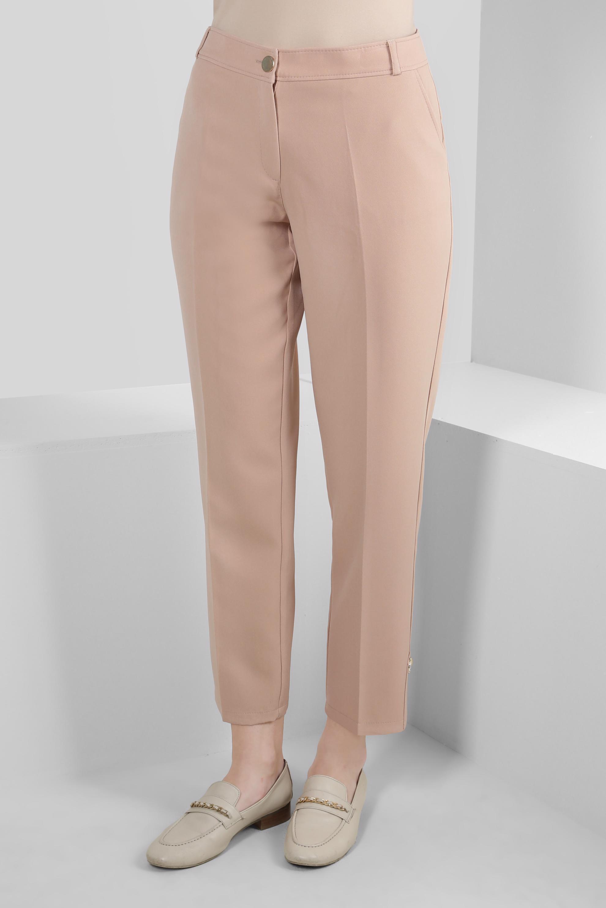 Tesettür giyim BEJ BORU PAÇA KLASİK PANTOLON 70553