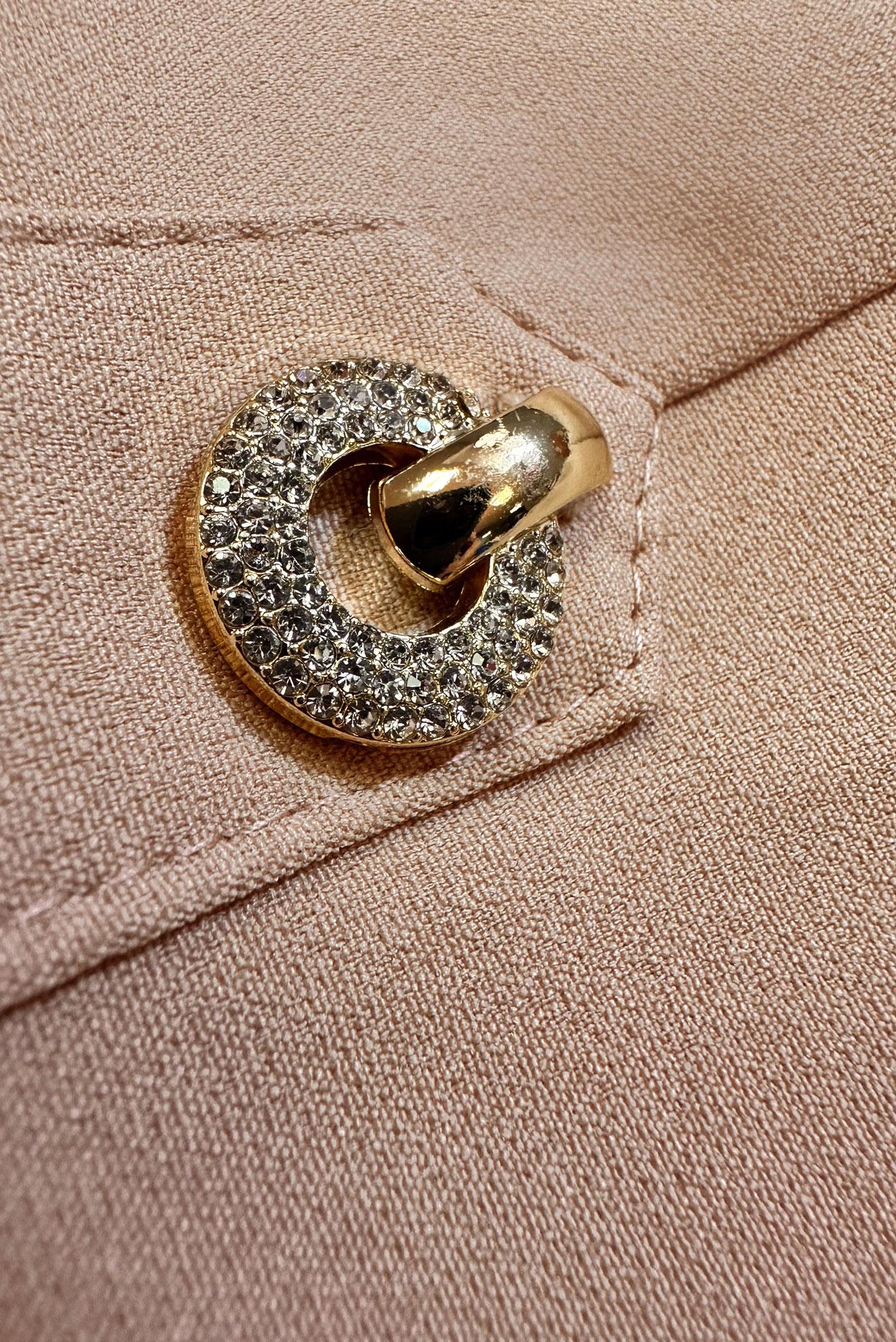 Tesettür giyim BEJ BORU PAÇA KLASİK PANTOLON 70553