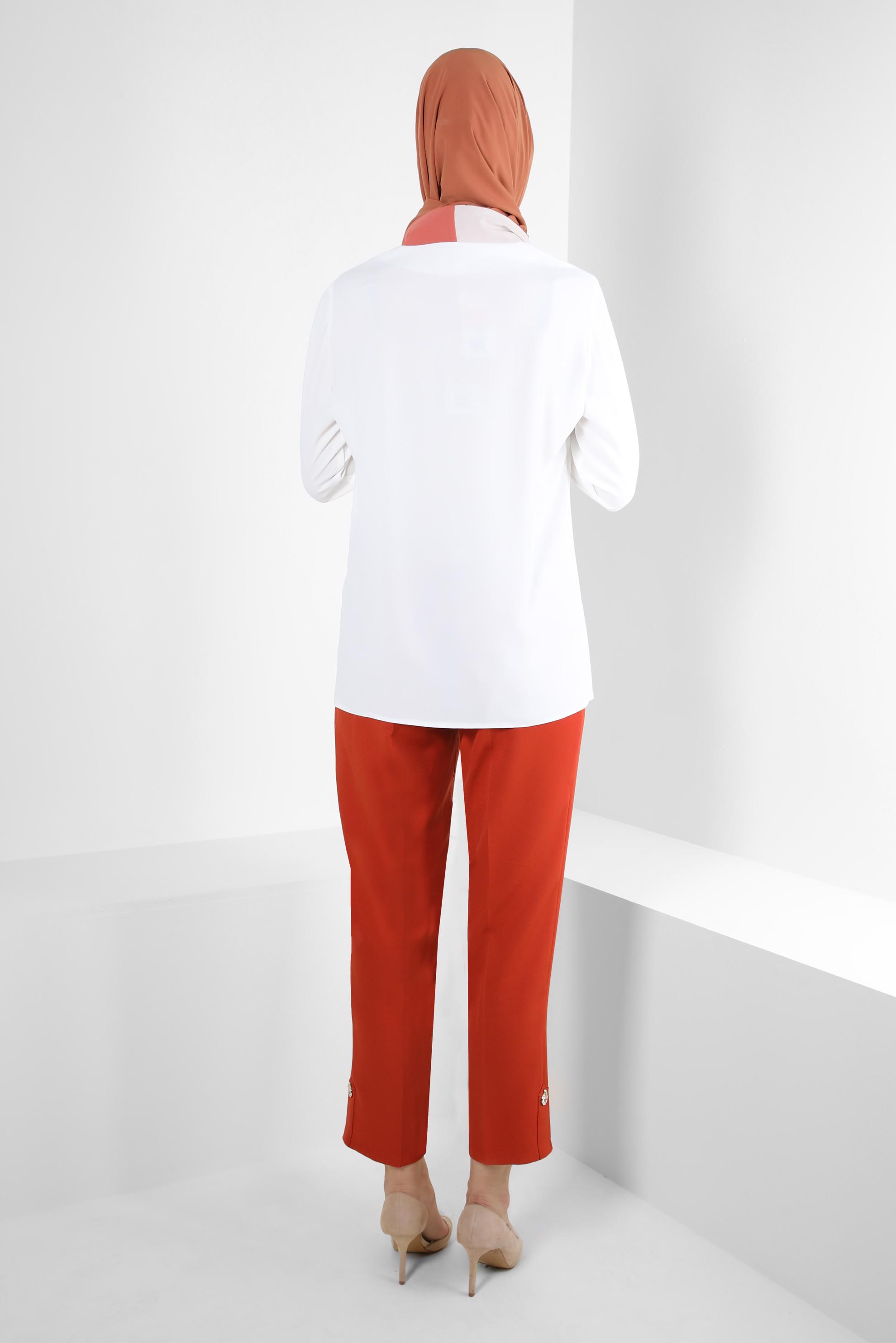 Hijab clothing ORANGE STRAIGHT CUT TROUSERS 70553