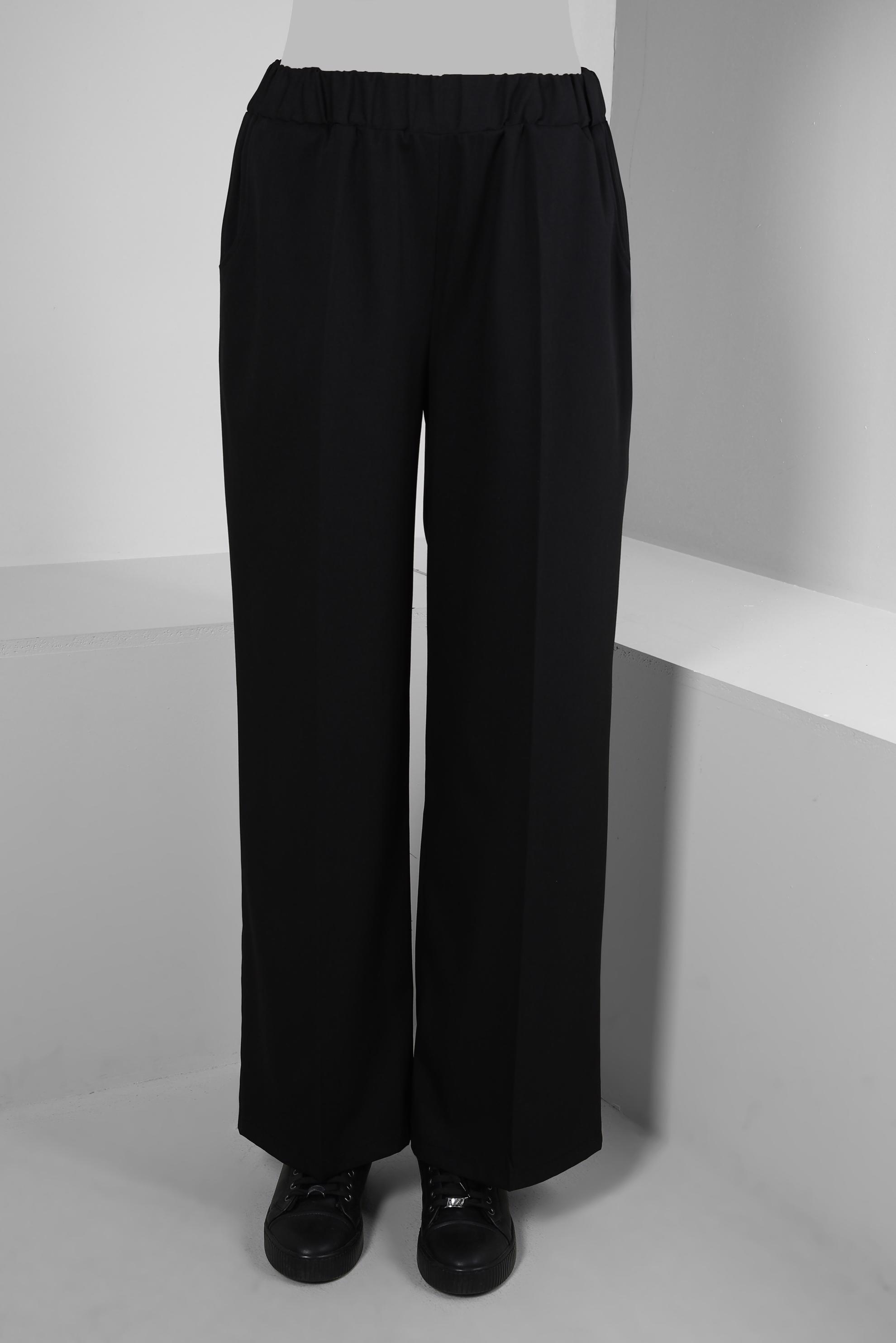 Vêtements hijab NOIR PANTALON LARGE AVEC TAILLE ÉLASTIQUE 70554