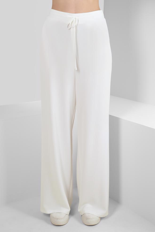 Tesettür giyim  BOL PAÇA BAĞCIK DETAYLI PANTOLON 70556 - ALVİNA