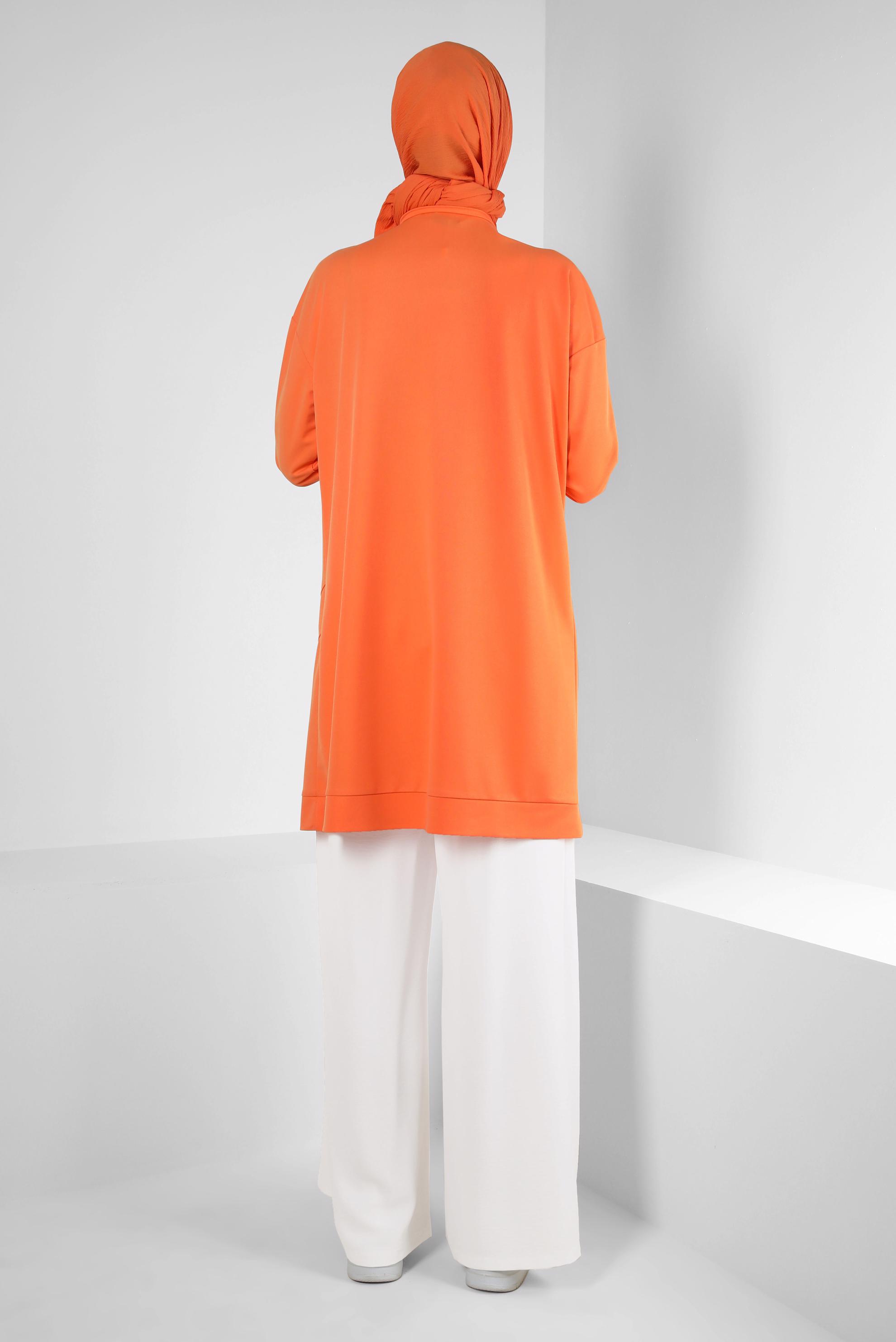 Tesettür giyim BEYAZ BOL PAÇA BAĞCIK DETAYLI PANTOLON 70556