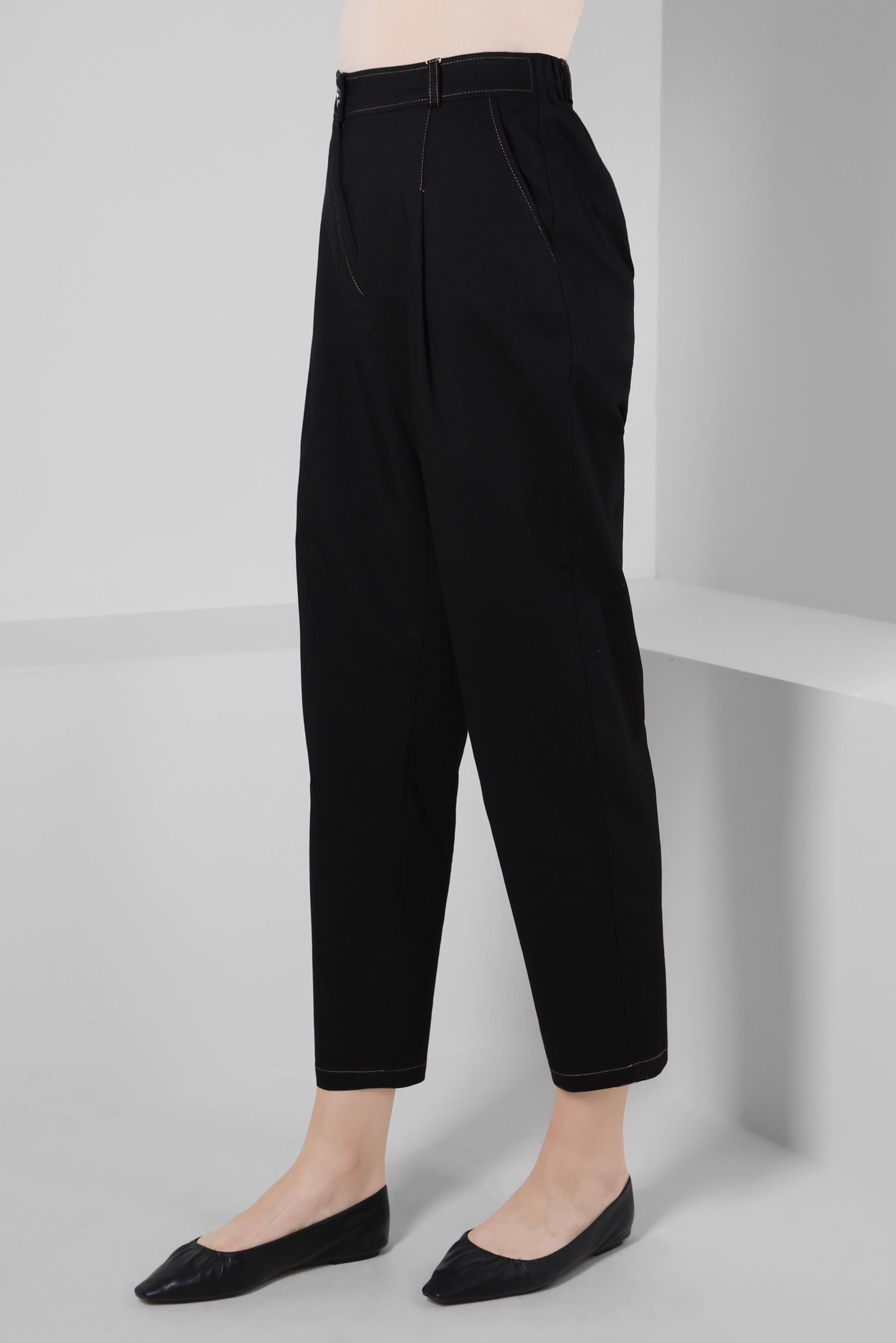 Tesettür giyim SİYAH HAVUÇ KESİM PANTOLON 70561