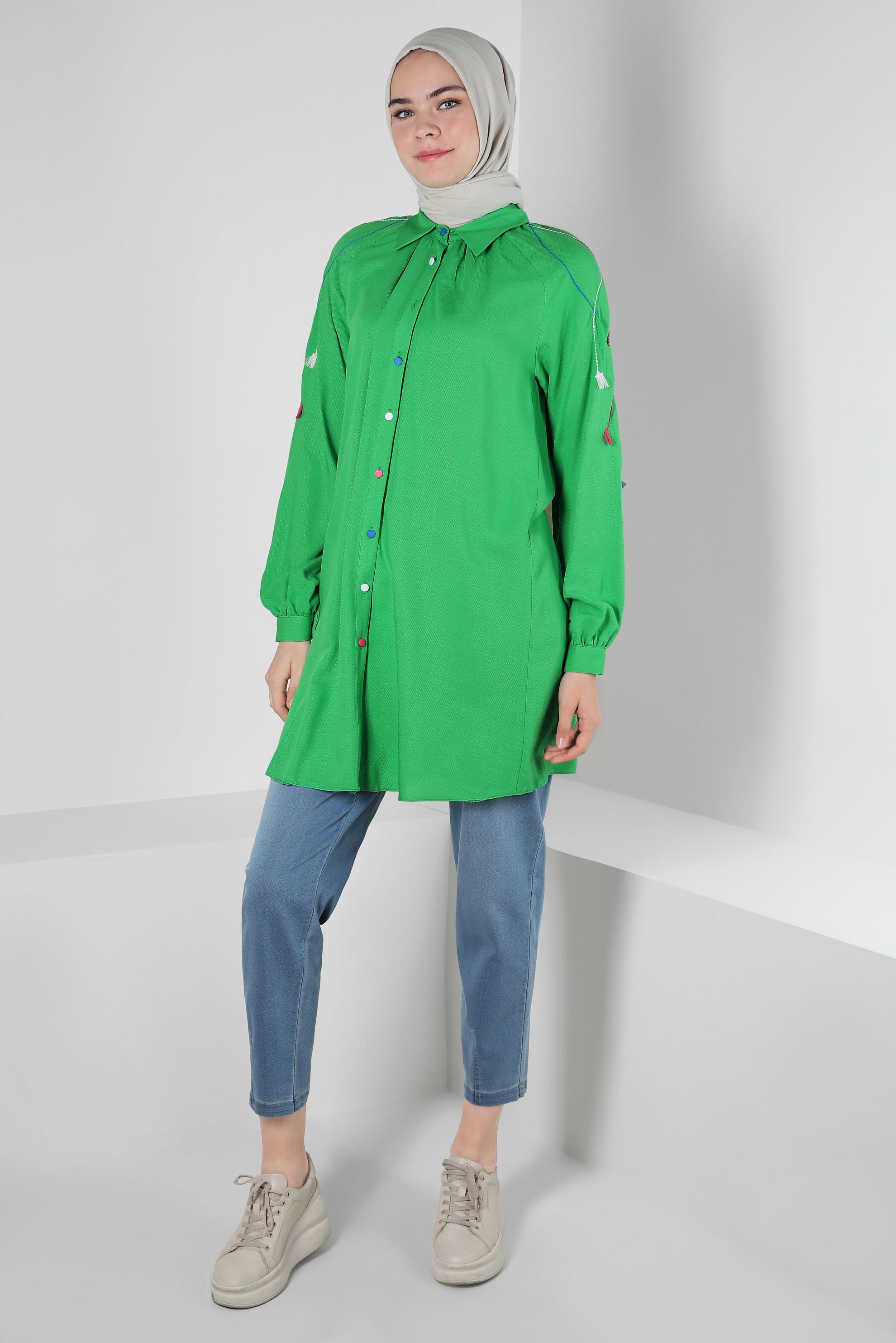 Vêtements hijab BLEU PANTALON TAILLE HAUTE 70563