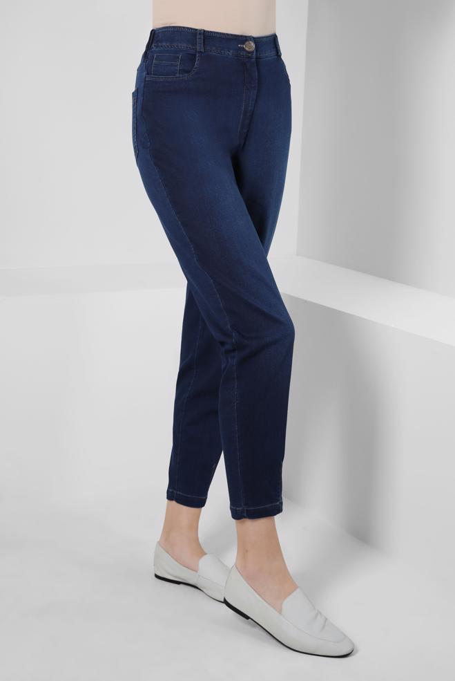 Hijab clothing NAVY BLUE HIGH WAIST PANTS 70563 - ALVİNA