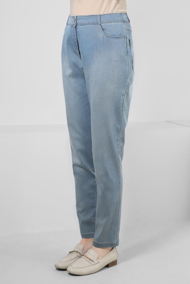 Hijab clothing BLUE HIGH WAIST DENIM PANTS 70564 - ALVİNA