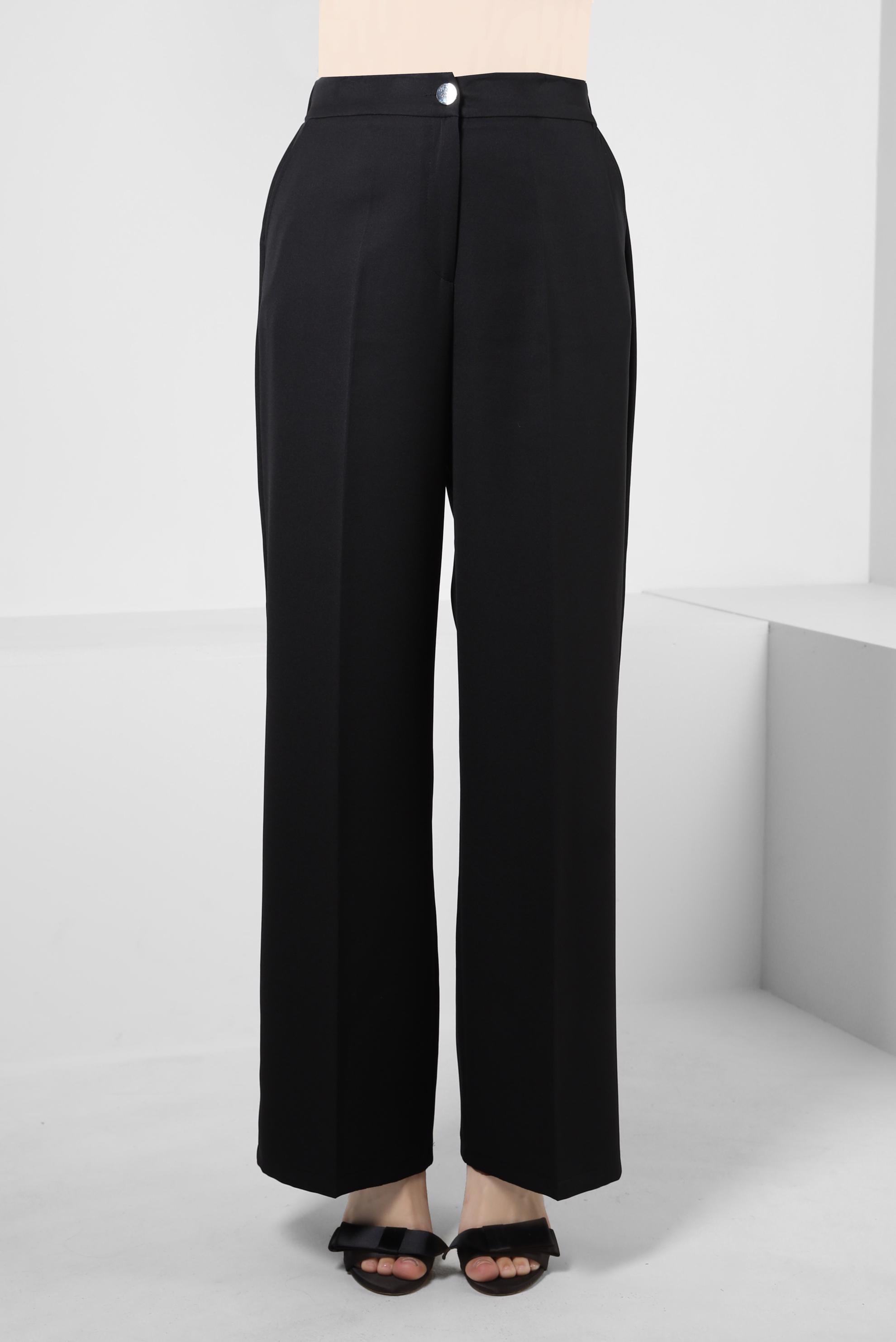 Tesettür giyim SİYAH BOL PAÇA CEPLİ PANTOLON 70568