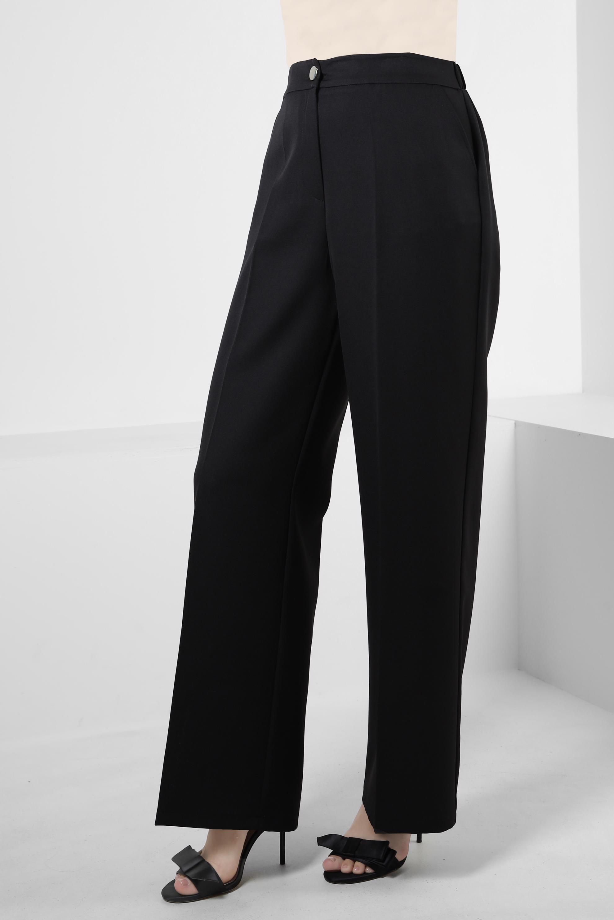 Tesettür giyim SİYAH BOL PAÇA CEPLİ PANTOLON 70568