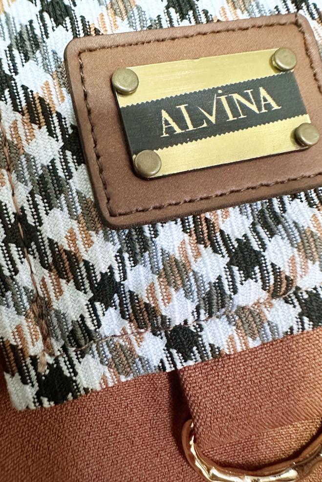 Tesettür giyim TABA ÇIKARILABİLİR KAPÜŞONLU EKOSE DETAYLI PARDESÜ 10704 - ALVİNA