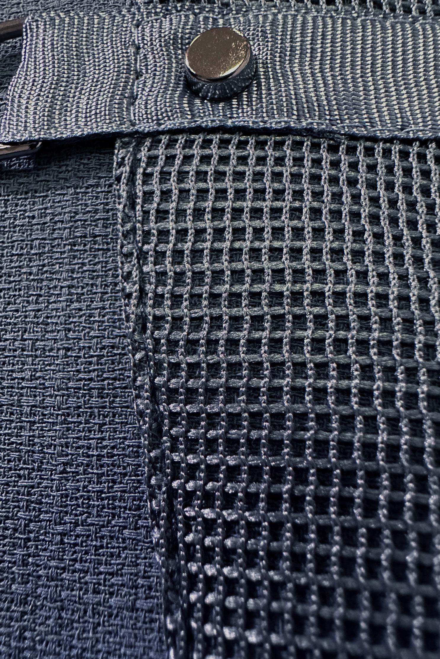 Tesettür giyim MAVİ HAKİM YAKA FERMUARLI PARDESÜ 10720