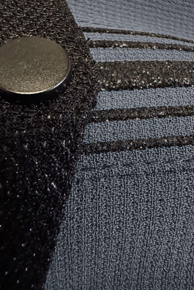 Vêtements hijab GRIS PARDESSUS DÉTAILLÉ RAYURES AVEC POCHES 10723 - ALVİNA