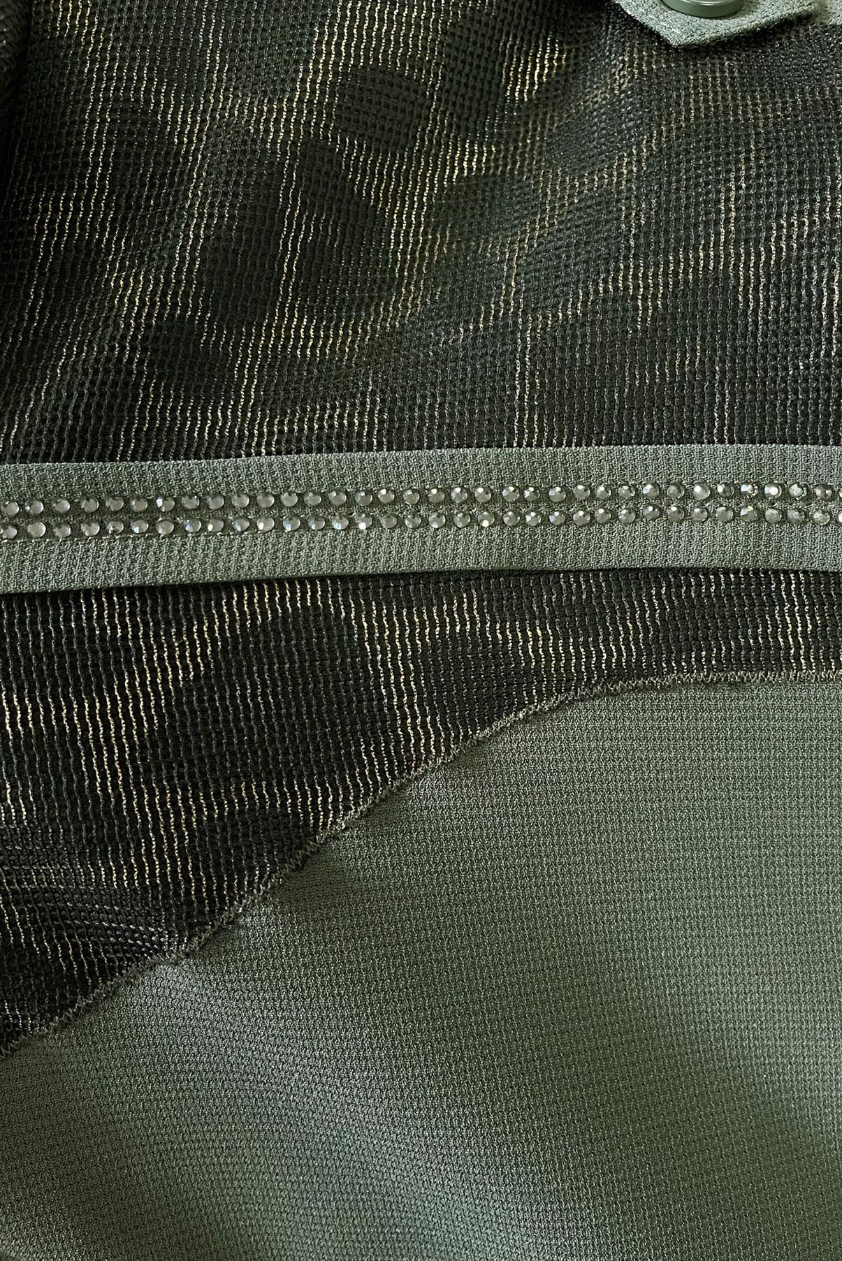 Hijab clothing KHAKI LEOPARD PATTERNED TOPCOAT WITH DETACHABLE HOOD 10729