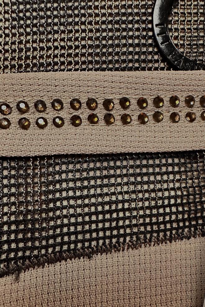 Tesettür giyim BEJ LEOPAR DESENLİ ÇIKARILABİLİR KAPÜŞONLU PARDESÜ 10729 - ALVİNA