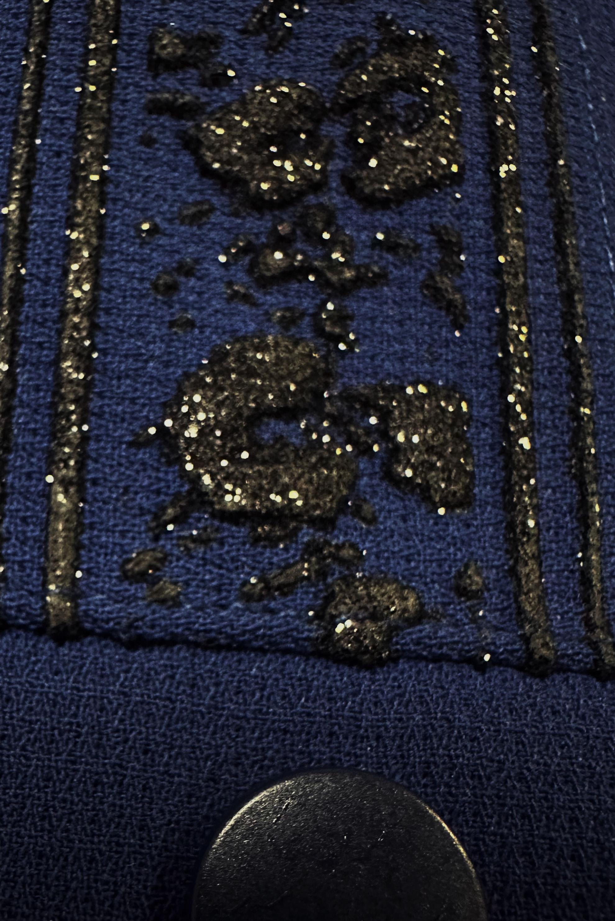 Vêtements hijab BLEU MARINE TUNIQUE LONGUE BOUTONNÉE DÉTAIL COUTURE 43607