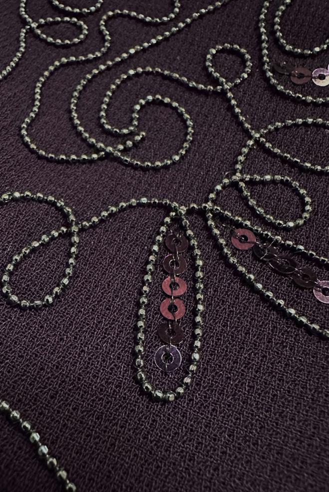 Tesettür giyim MÜRDÜM PUL PAYETLİ FERMUARLI PARDESÜ 10737 - ALVİNA