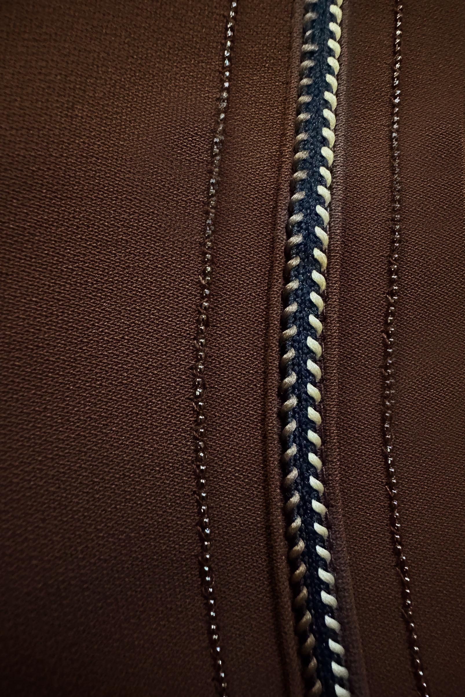 Tesettür giyim TABA FERMUAR DETAYLI HAKİM YAKA PARDESÜ 10742